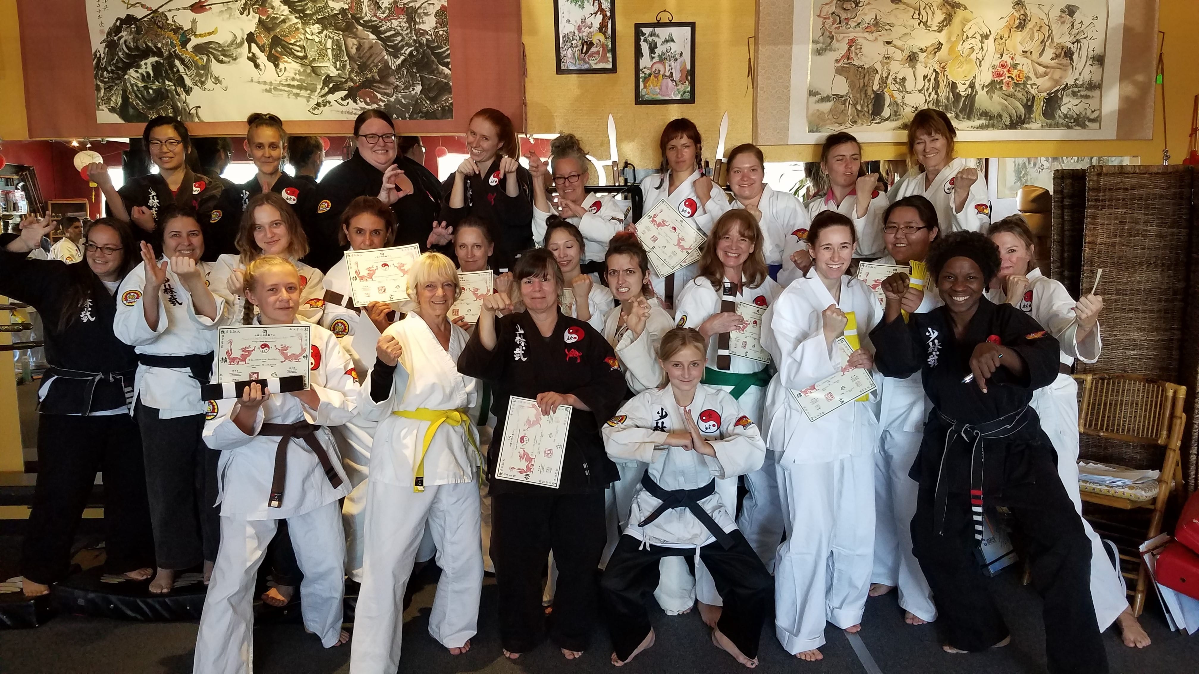 Ladies of shaolin display advancement certificates